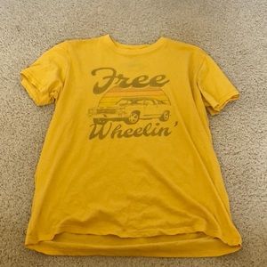 yellow oversized T-shirt